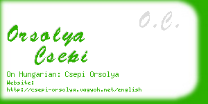 orsolya csepi business card